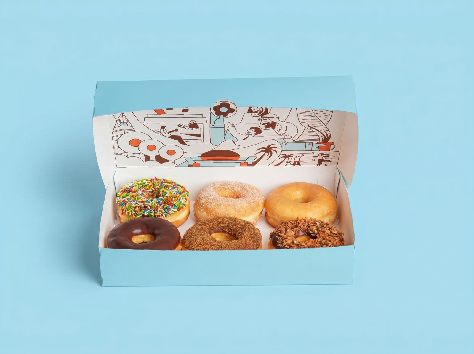 BOX OF 6 REGULAR DONUTS