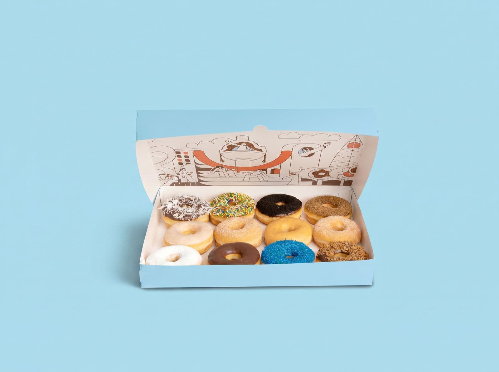 BOX OF 12 REGULAR DONUTS