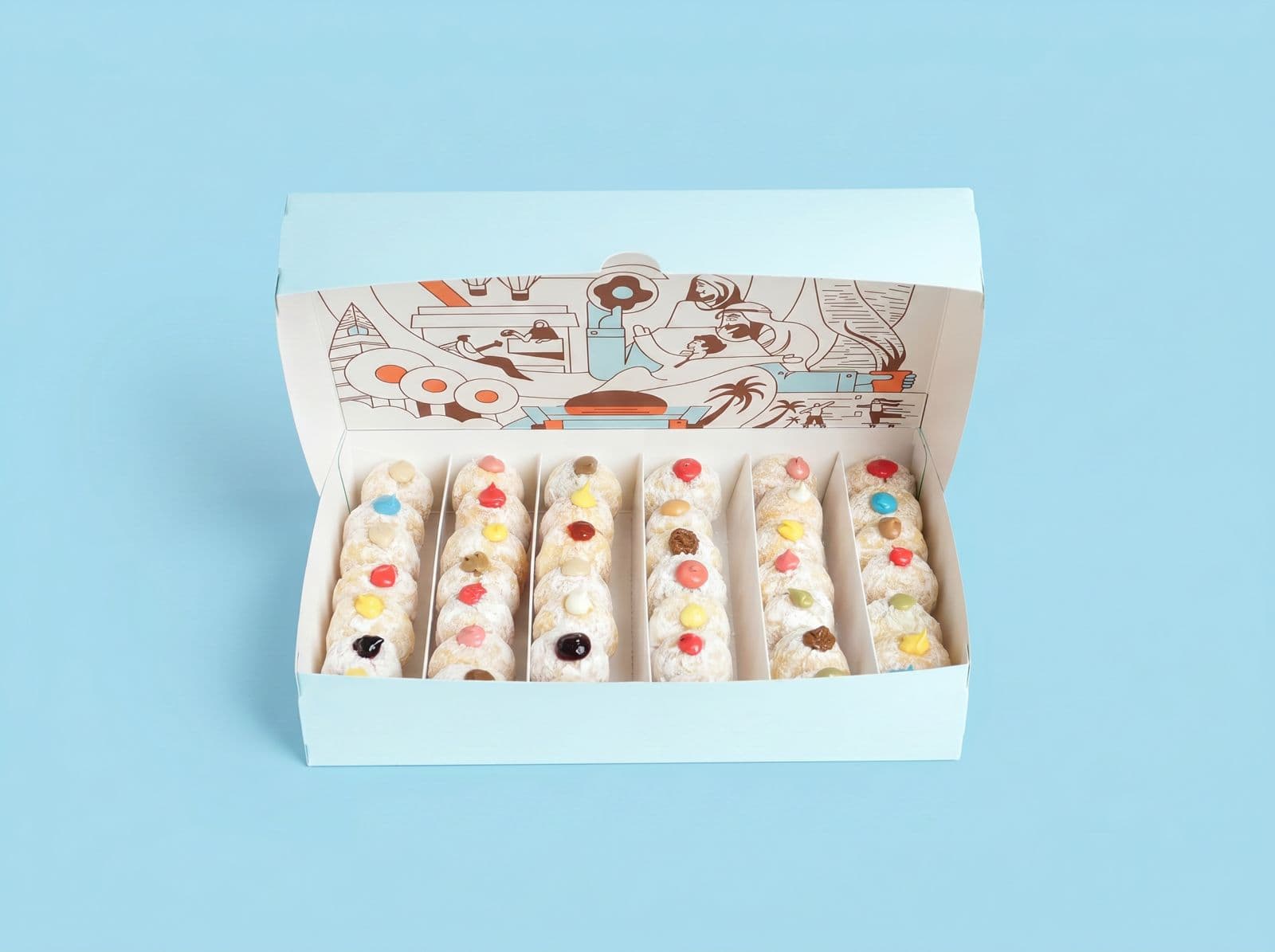 BOX OF 42 STUFFED MINI DONUTS
